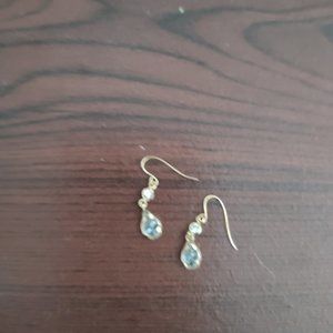 Crystal Gold Drop Earrings